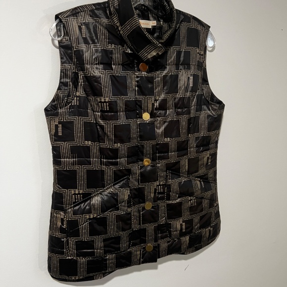 Tory Burch Brown Geometric Design Vest - M - Picture 2 of 7